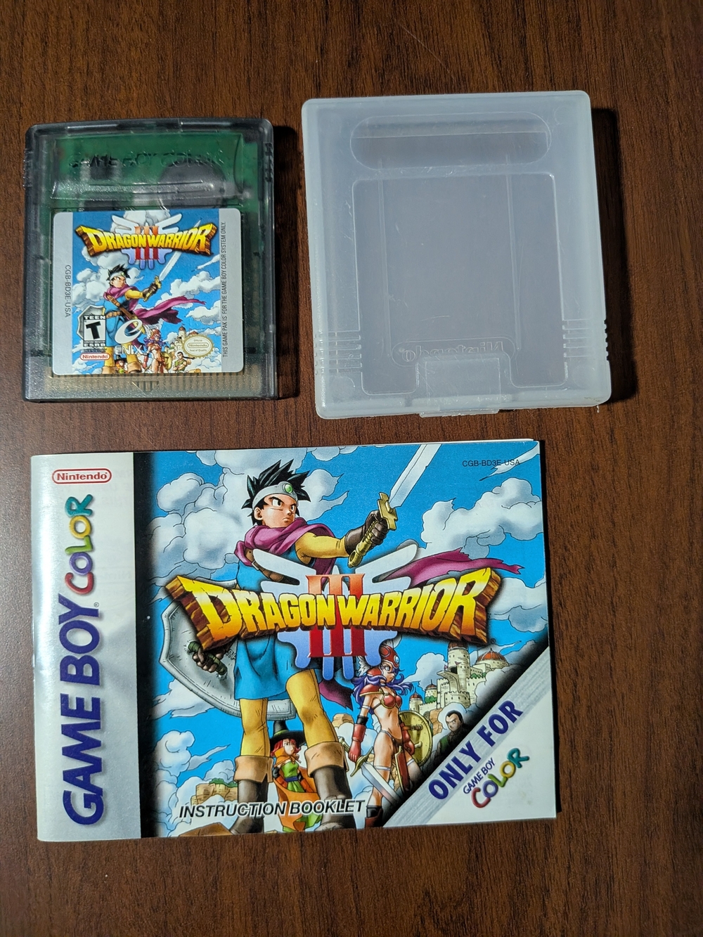 Dragon Warrior III For Game Boy Color Cartridge & Booklet